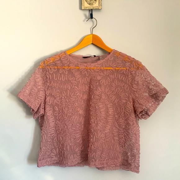 NEW - Sheer Crop Top - Vero Moda - Picture 2 of 3